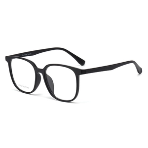 Lunettes optiques à monture carrée noire moderne pour hommes au design vintage minimaliste