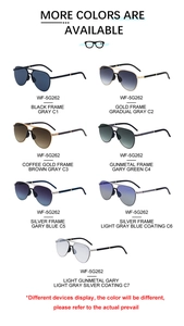 Various color options for retro aviator sunglasses with metal double bridge frames