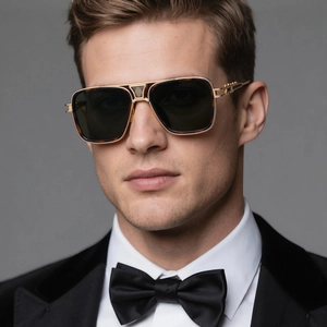 Square Sunglasses Men Metal Frame PC Lens UV400 Protection Vintage Industrial Steampunk Edith Style Outdoor Fashion
