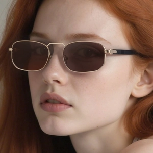 Retro Square Sunglasses Metal Frame UV400 Protection Vintage Fashion Outdoor Driving Eyewear For Men Women