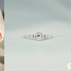 Silver infinity circle ring with cubic zirconia pave and twisted braided band design