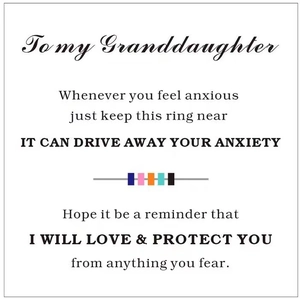 Inspirational To My Daughter Granddaughter Greeting Card For Jewelry Anxiety Ring Accessories Heartfelt Support Gift Card