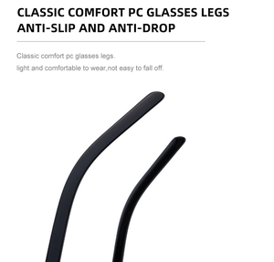 Détails des branches ergonomiques en PC pour lunettes de soleil de sport antidérapantes