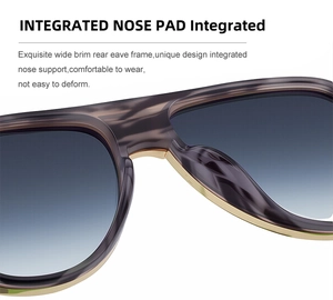 Detail der integrierten Nasenpads einer Pilotensonnenbrille mit Verlaufsgläsern