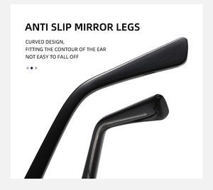 Close-up of ergonomic anti-slip temples on cat eye sunglasses for a stable fit