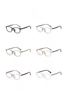 Detailed catalog showing fashionable square optical glasses frames in six assorted colors
