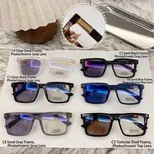 Stylish photochromic blue light blocking glasses collection in six trendy frame colors