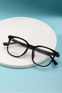 Detail view of square eyeglass frame showing size specifications J10010 53-19-152