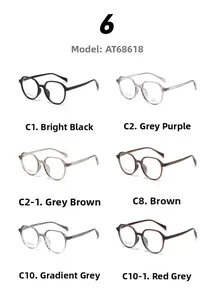 Selection of retro square oversized optical frames in six diverse stylish color options