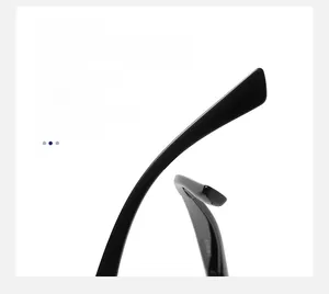 Detail view of anti-slip curved temple tips for cat-eye optical glasses frames