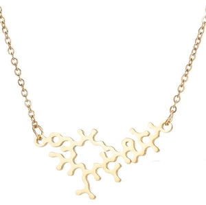 Chemische Molekül Anhänger Halskette Edelstahl Minimalistisch Dopamin Serotonin Wissenschaft Schmuck Abschlussgeschenk Damen