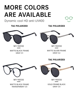 Detailed comparison of vintage oval polarized sunglasses in four different color frames