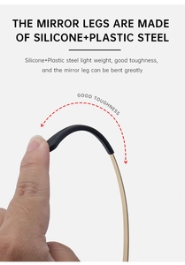 Flexible silicone and plastic steel temple arms of square sunglasses showing high durability
