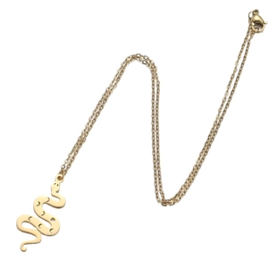 Minimalist gold snake pendant necklace with moon phase engravings on a delicate link chain