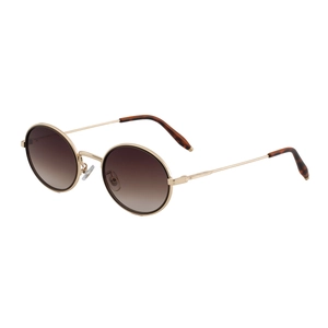 Lunettes de soleil ovales rétro pour femmes avec monture dorée et verres dégradés