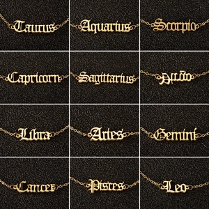 Bracelet De Cheville Lettre Signe Du Zodiaque En Acier Inoxydable Gothique Rétro Bijoux Pour Femmes Hommes Ajustable