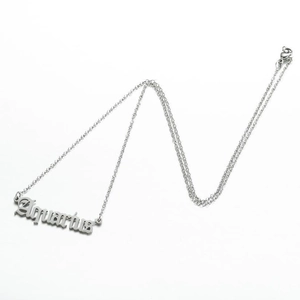 Silver Aquarius constellation hollow necklace with artistic letter pendant for women