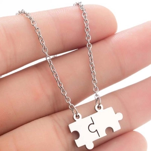 Stainless Steel Puzzle Butterfly Pendant Necklace Bracelet For Women Minimalist Niche Design Jewelry Accessory
