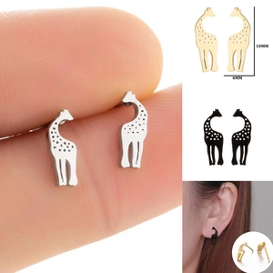 Giraffe Ohrstecker Edelstahl Hohle Gefleckte Tier Design Minimalistische Mode Schmuck Für Frauen Mädchen Trendy