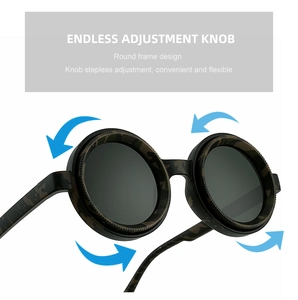 Detailed macro view of the camouflage round frame with adjustable adjustment knob