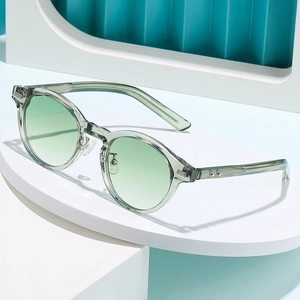 Lunettes De Soleil Rondes Rétro Monture PC Vintage Protection UV400 Lunettes Tendance Pour Femmes