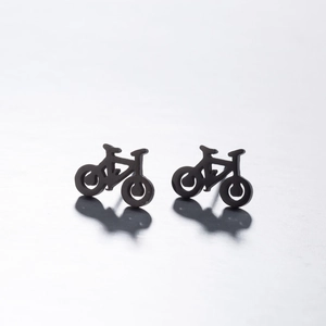 Boucles D'oreilles Vélo En Acier Inoxydable Minimalistes Bijoux De Vélo Mignons Pour Femmes Filles Accessoire