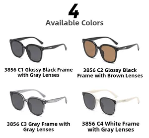 Detailed comparison of four color options for square frame polarized fishing sunglasses