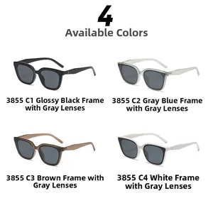 Comparaison de quatre couleurs pour lunettes de soleil polarisantes papillon modèle 3855