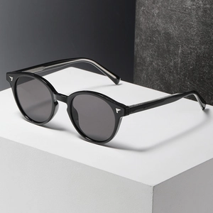 Retro Round Sunglasses With Silver Wing Metal Studs TR And Metal Frame PC Lenses UV400 Outdoor Fashion For Men Women