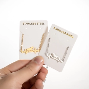 Edelstahl Armband Für Damen Herzschlag EKG Linie Pferd Silhouette Minimalistischer Geometrischer Schmuck Verstellbar