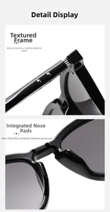 Détail de lunettes carrées montrant les rivets métalliques et les plaquettes de nez