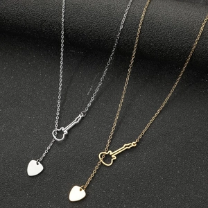 Collier Pendentif Guitare Coeur En Acier Inoxydable Bijoux De Luxe Thème Musique Pour Femmes