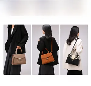 Three-way carry style for stone pattern handbags showing hand-held and crossbody options