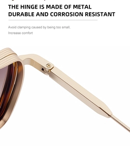 Detailed close-up of high-density gold metal hinges with textured anti-corrosion finish