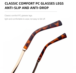 Détail des branches de lunettes en PC léopard avec charnières métalliques dorées
