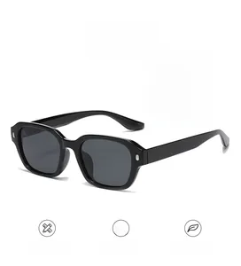 Detail of durable black polarized sunglasses frame with flexible and lightweight temples