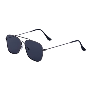 Classic gunmetal aviator sunglasses for men featuring a double bridge metal frame