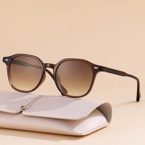 Lunettes De Soleil Rétro Carrées Rondes Monture PC Protection UV Lunettes De Mode Pour Hommes Femmes