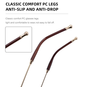 Détail macro des branches ergonomiques antidérapantes pour lunettes de soleil carrées marron