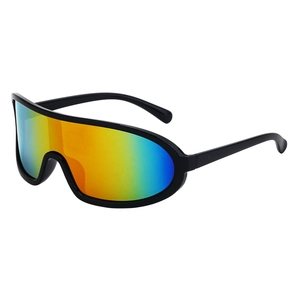 Lunettes de soleil sport de cyclisme avec grande monture et verres dégradés colorés