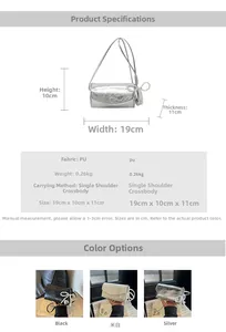 Detail view of silver bow-knot crossbody bag with pearl chain strap and PU leather texture