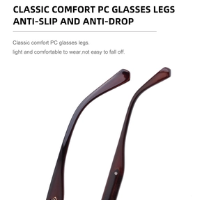 Detail of dark tortoiseshell PC temple arms with non-slip curved design for sunglasses