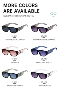 Detailed comparison of color variants for HD anti-UV400 square frame sunglasses