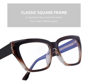 Close-up of tortoise gradient square optical glasses frame with durable metal hinges
