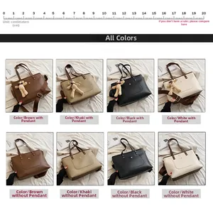 Grid display of high-capacity tote bags in brown, khaki, black, and white textures