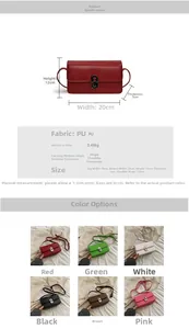 Detailed size guide and technical specifications for the PU leather saddle crossbody bag