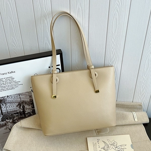 Sac Cabas Femme Grande Capacité Cuir PU Texture Litchi Matériel Doré Doublure Coton Polyester Fermeture Éclair Sac À Main