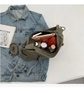Internal view of large capacity tote bag showing space for tablet and essentials