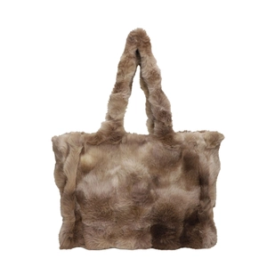 Sac Cabas En Peluche Main Fausse Fourrure Grande Capacité Fermoir Magnétique Doux Hiver Sac À Épaule Pour Femmes Casual