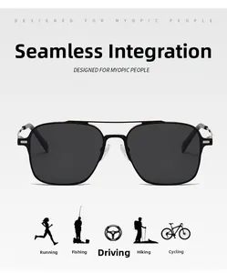 Detail view showing magnetic polarized sunglasses usage for driving, cycling and fishing
